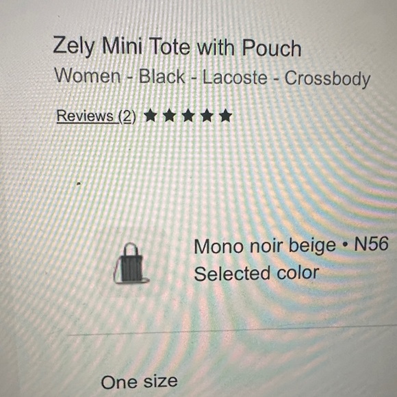 Lacoste Black Patterned Crossbody Bag - Picture 9 of 10